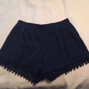 Navy patterned shorts